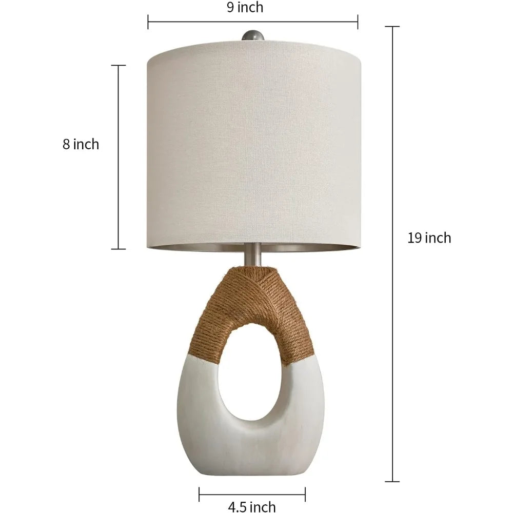 Farmhouse Rattan Table Lamp