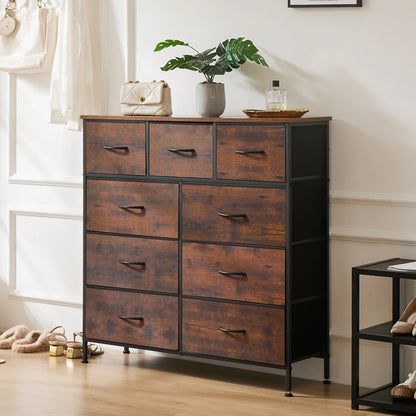 Dresser  With 9 Fabric Storage Drawer