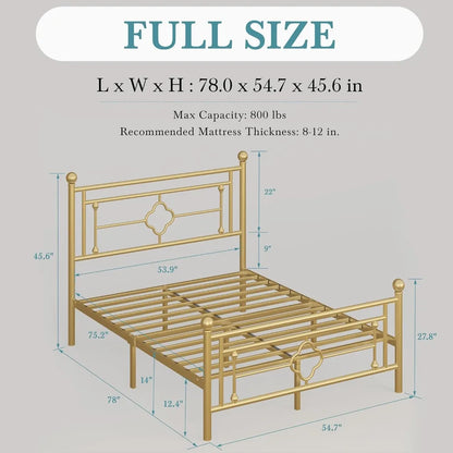 Victorian Style, Wrought Iron Headboard and Footboard