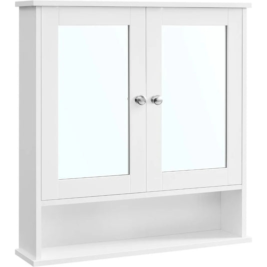 Wall Cabinet with 2 Mirrored Doors