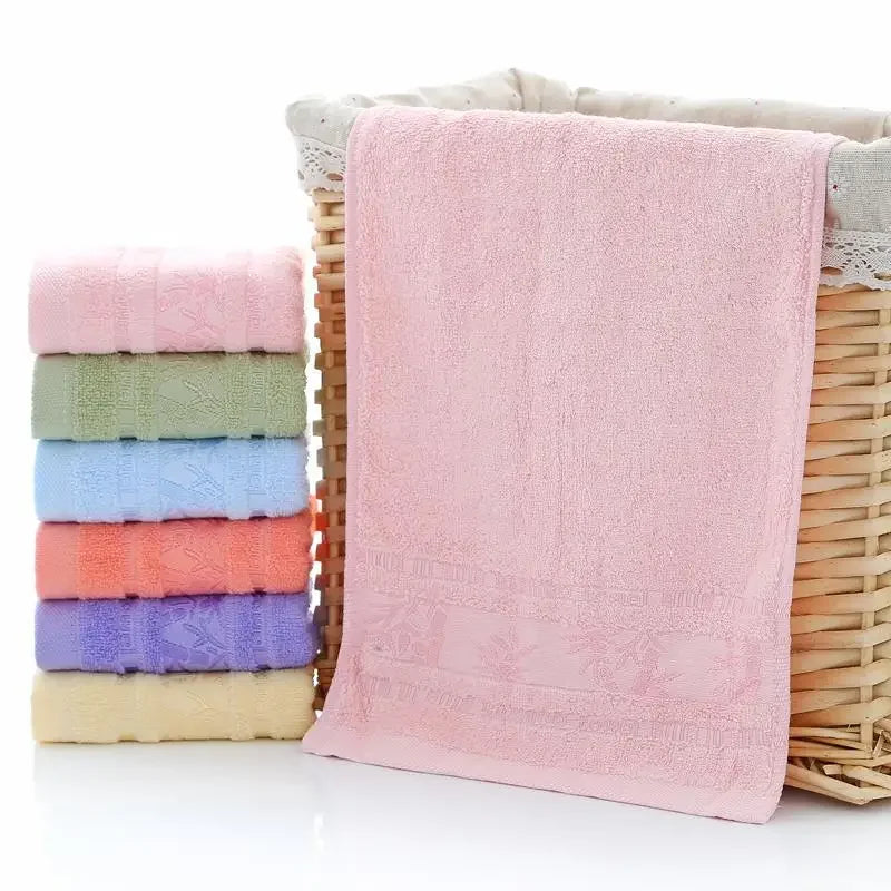 Bamboo Fiber Soft Face Towels for Bathroom