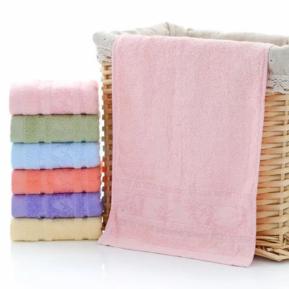 Bamboo Fiber Soft Face Towels for Bathroom