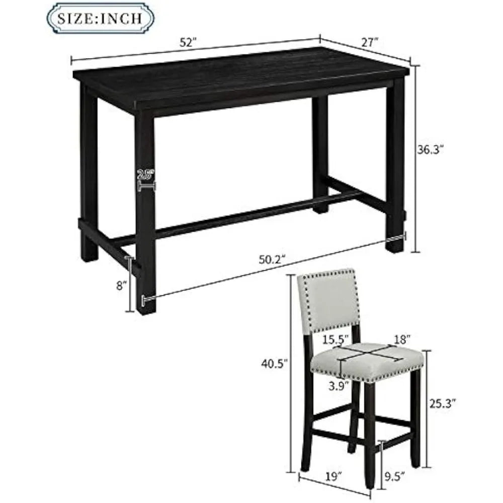 Wood Table and 4 Chairs