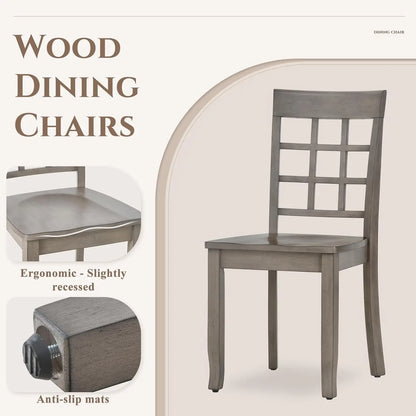 Wooden Farmhouse Dining Chairs Set Of 4