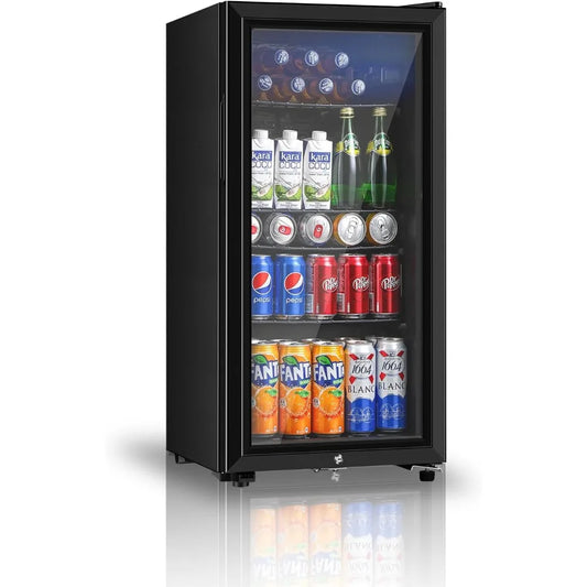 3.2 Cu.ft Mini Fridge With Glass Door