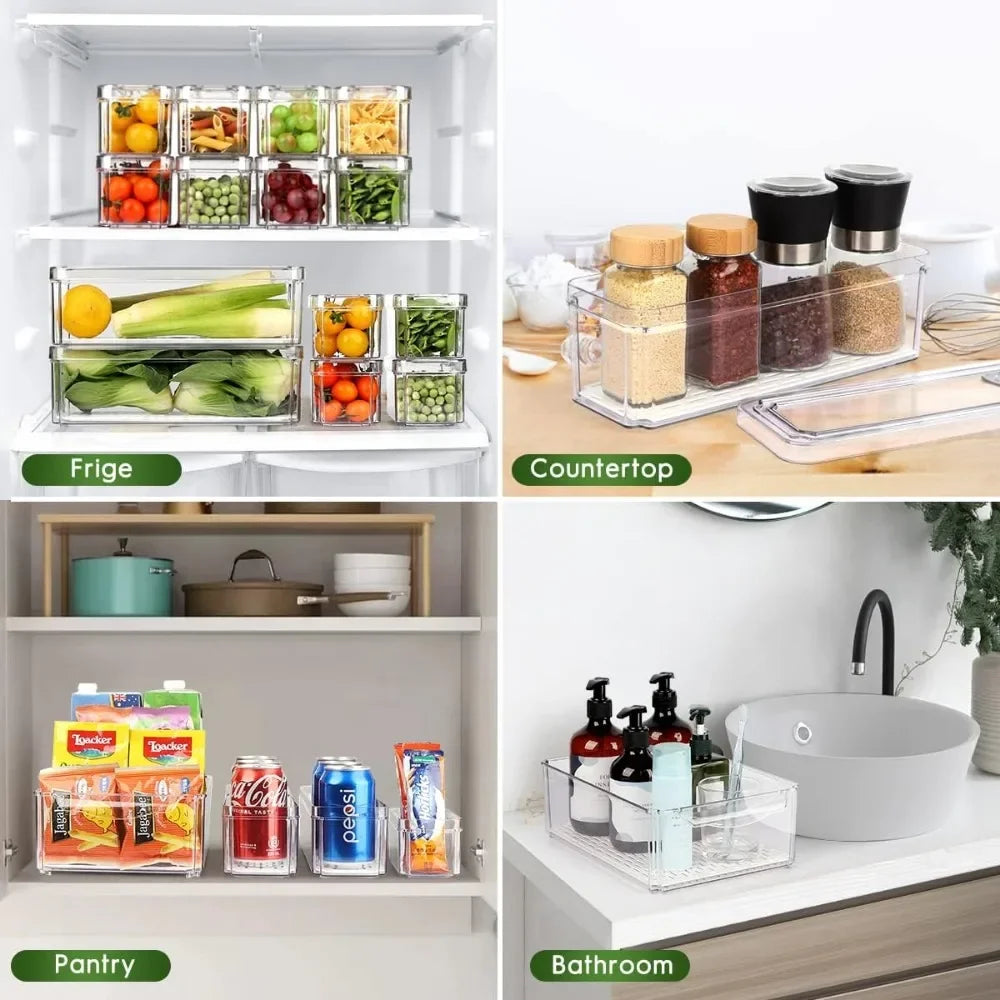 14 Pack Fridge Organizer BPA-Free