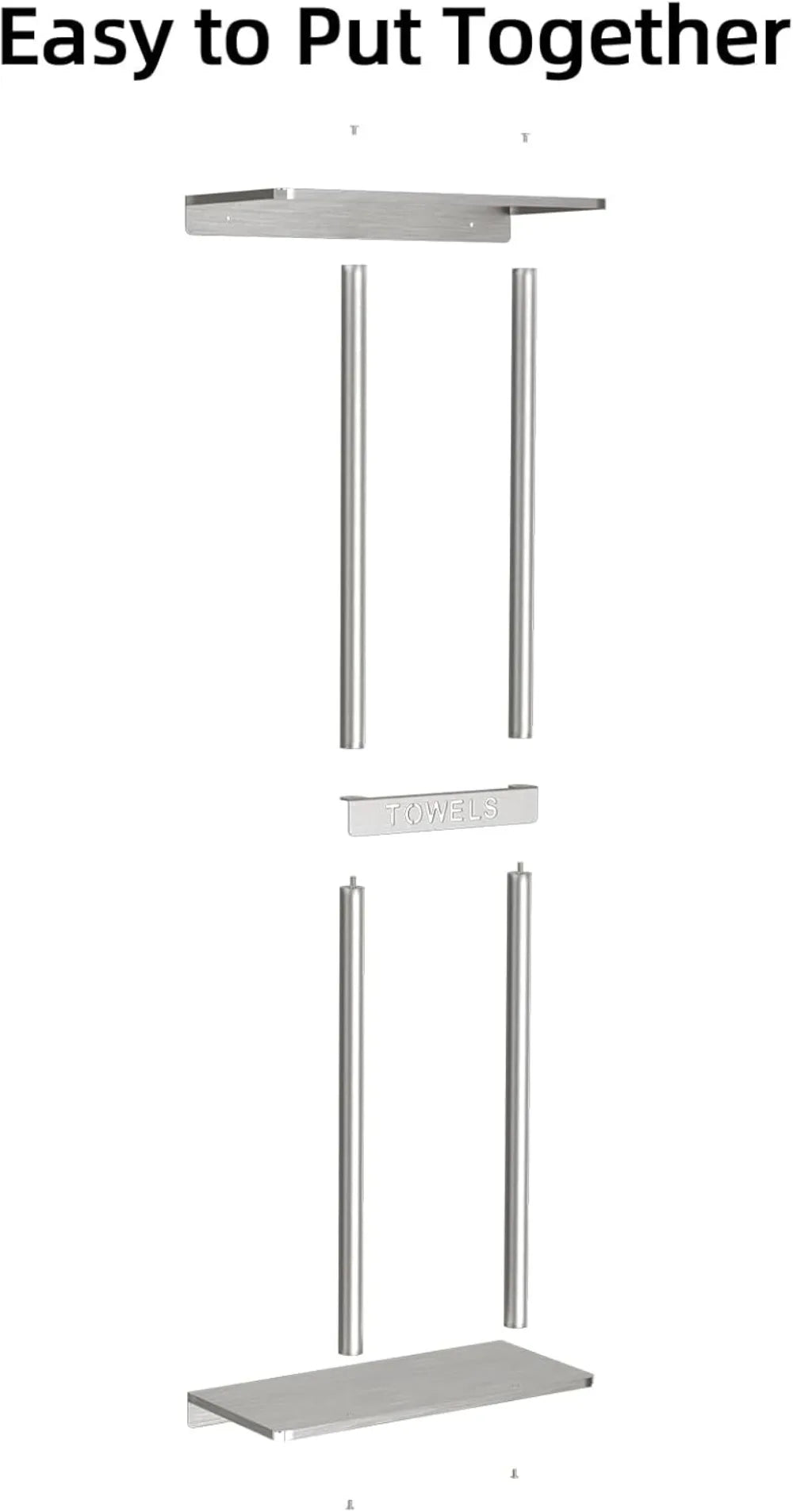 Wall Towel Rack for Rolled Towels, 30 Inch