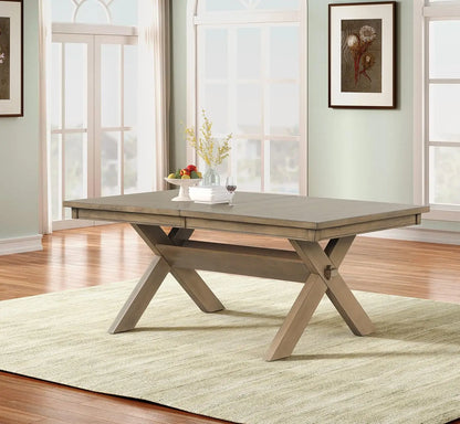 9-Piece Extendable Trestle Dining Table