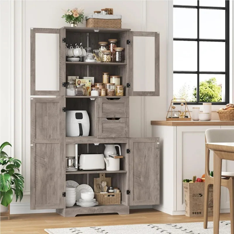 Tall Storage Cabinet, Bathroom Kitchen Pantry