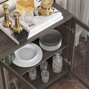 Modern Wood Glass-Buffet-Sideboard