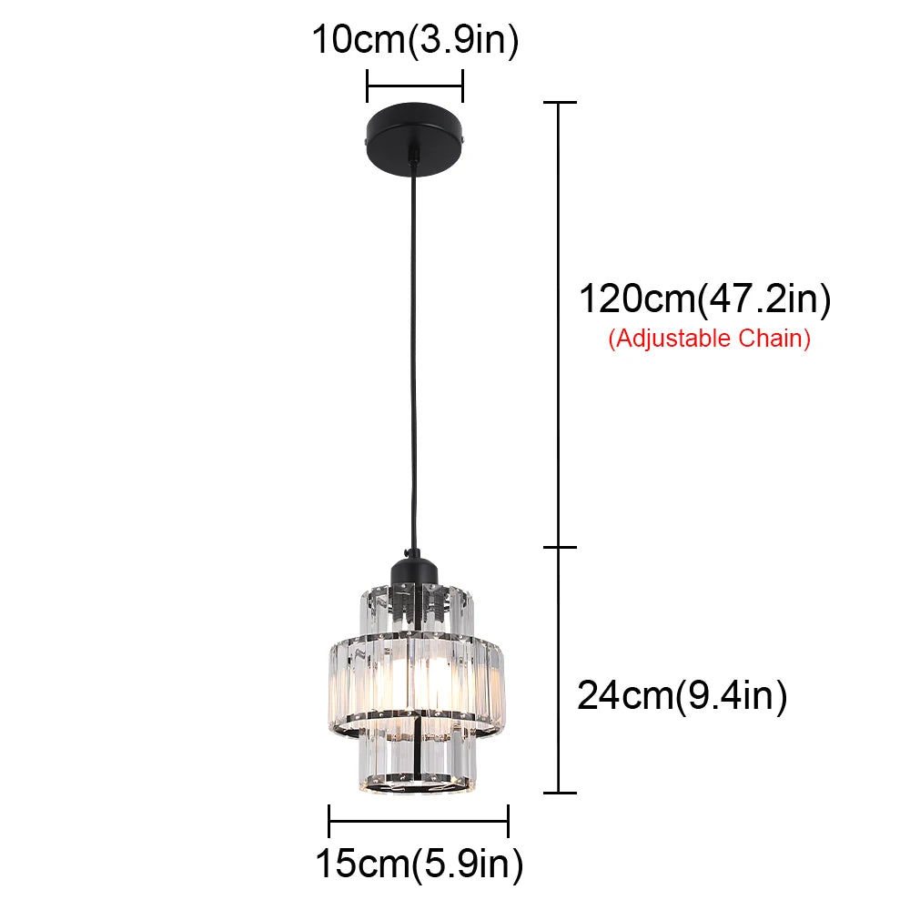 Crystal Pendant Light Led Ceiling Lamp