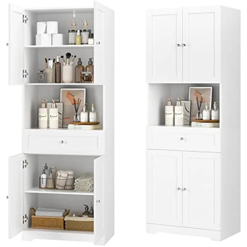 Tall Bathroom Storage Cabinets 4 Doors