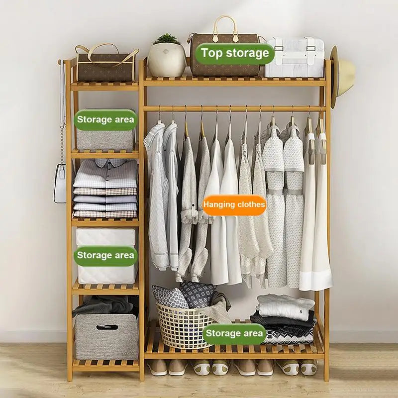 Wooden Clothing Garment Rack