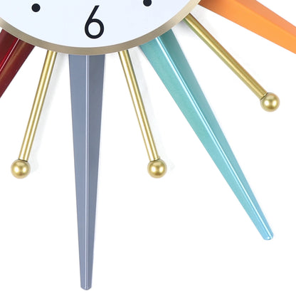 Colorful Modern Wall Clock Starburst