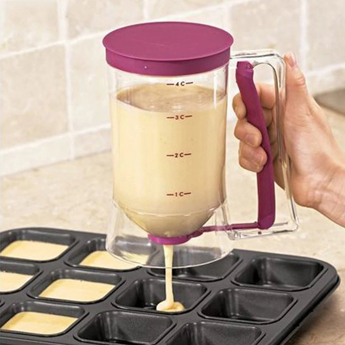 Pancake Dispenser with Measuring Label