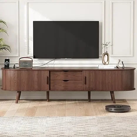 Mid Century Modern TV Stand. Charging Station