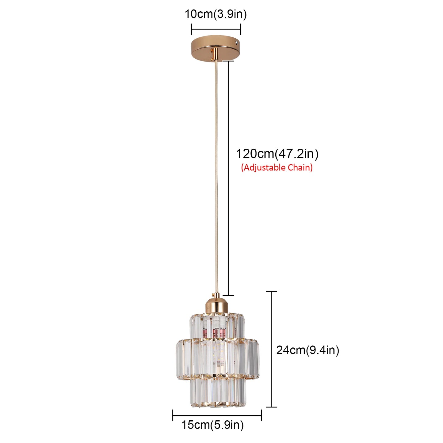 Crystal Pendant Light Led Ceiling Lamp