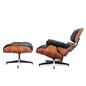 Genuine Leather Lounge Chair with Ottoman