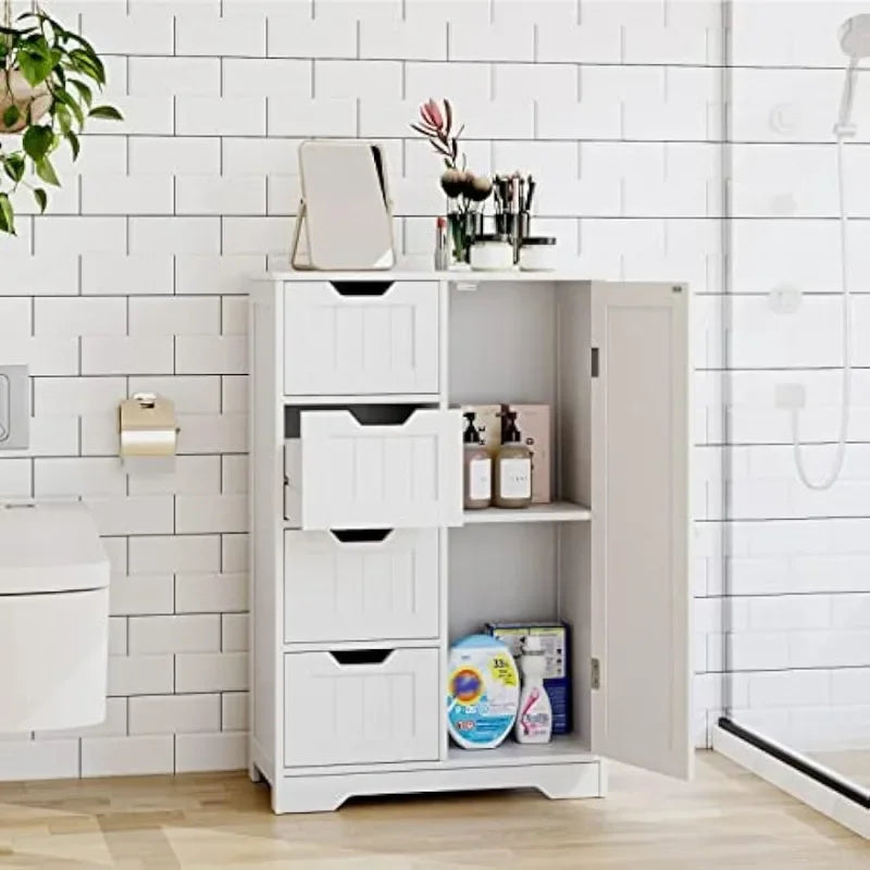 Freestanding Storage Cabinet  4 Drawers