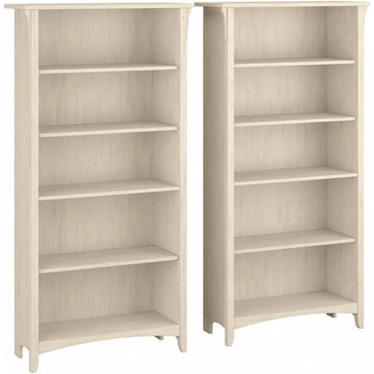 Bush Furniture 5 Shelf Bookcase - Set of 2