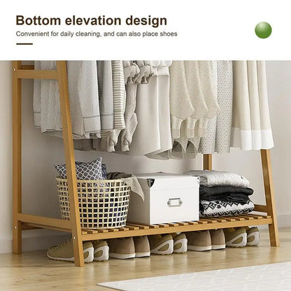 Wooden Clothing Garment Rack