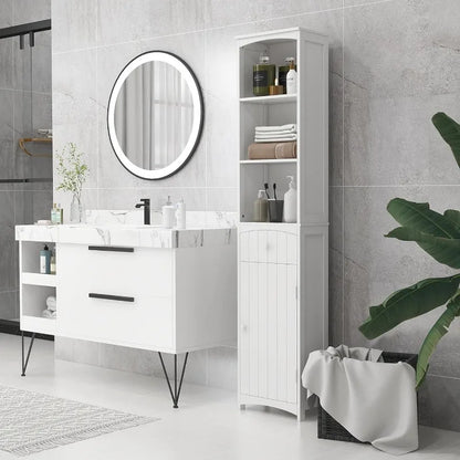 Bathroom Storage Cabinet Linen Tower