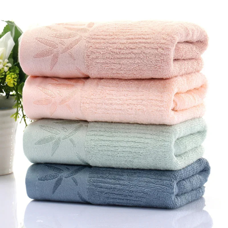 Bamboo Fiber Soft Face Towels for Bathroom