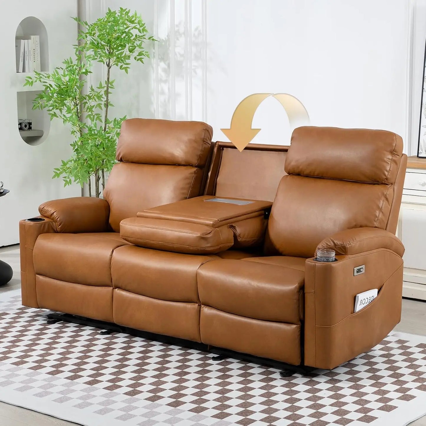 Power Reclining Couch Home Theater Seating