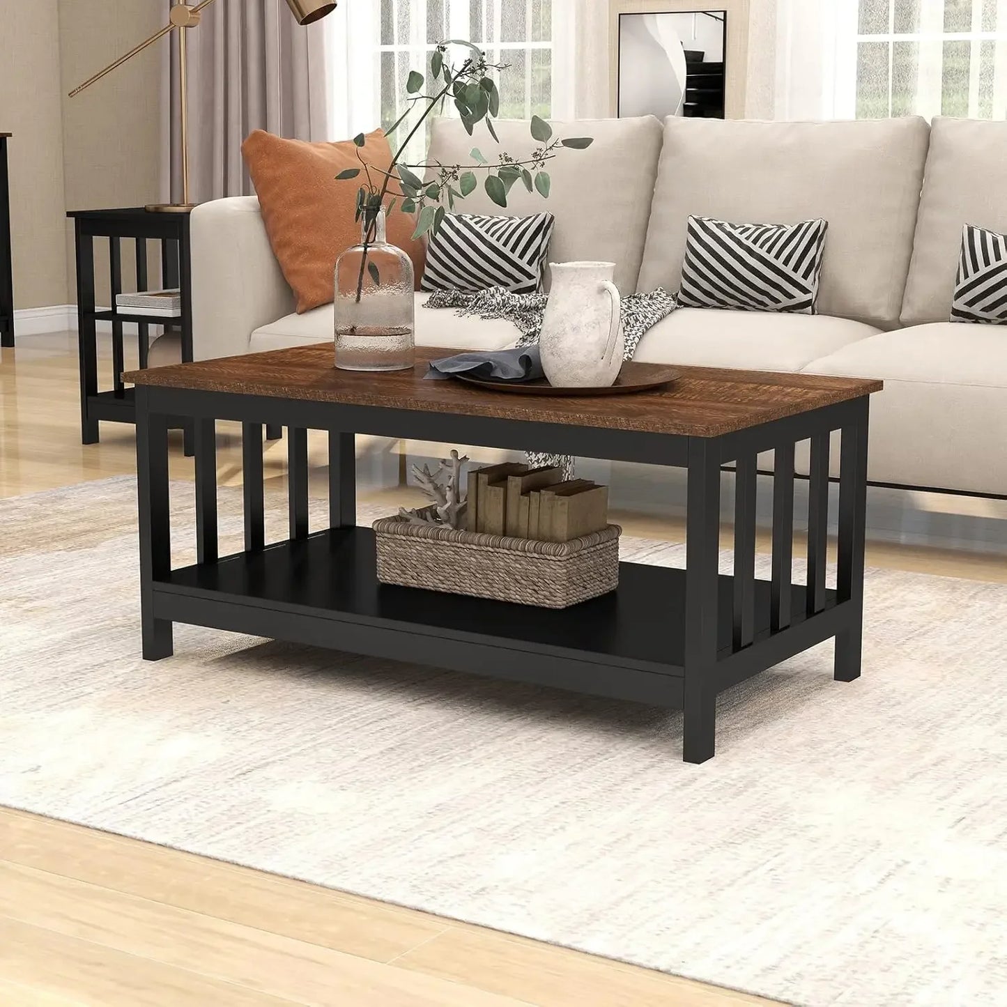 Mission Wooden Living Room Coffee Table