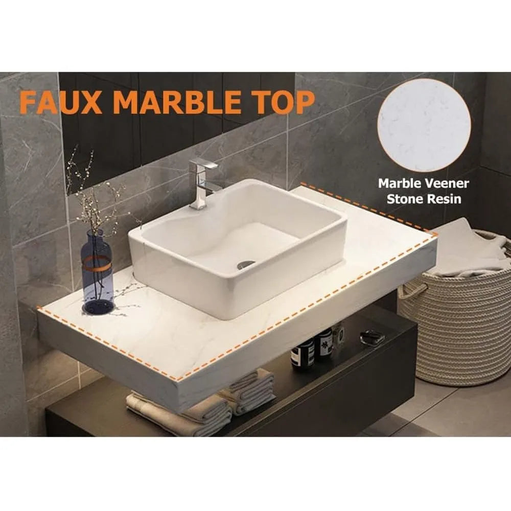 35'' Floating Bathroom Sink Vanity Set