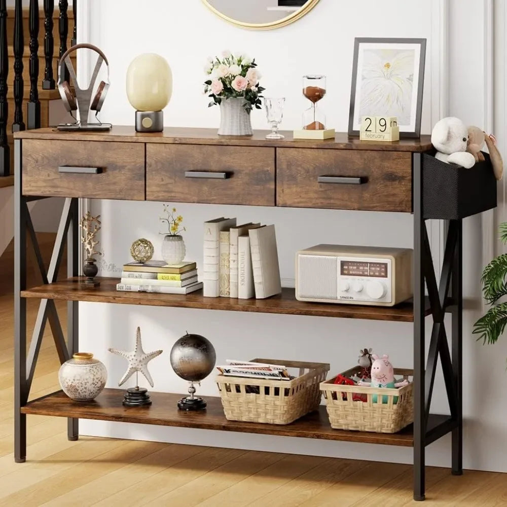 47" Console Table with 3 Drawers