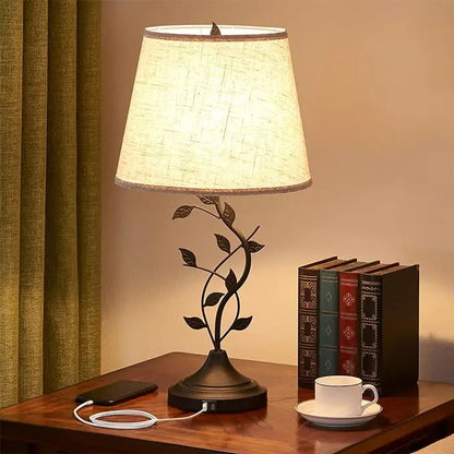 Tall Retro Desk Lamp USB Charging