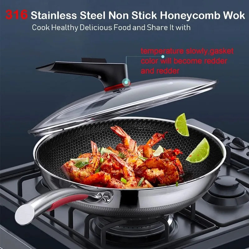 Stainless Steel Nonstick Wok Pan