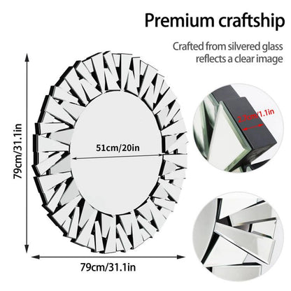 Unique Sunburst Decorative Wall Mirror