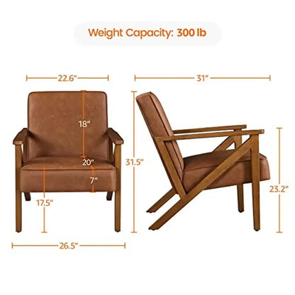 Modern Faux Leather Armchair