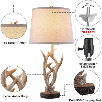 Rustic Western Style Table Lamp