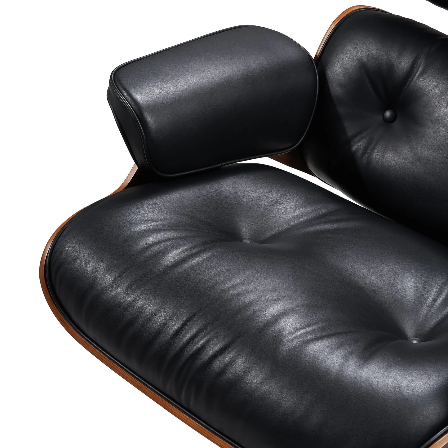 Genuine Leather Lounge Chair with Ottoman