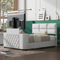 Modern Queen Upholstery TV Platform Bed