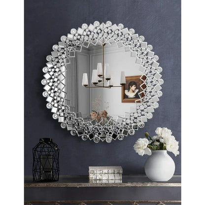 Crystal Accent Mirror  Wall Decor