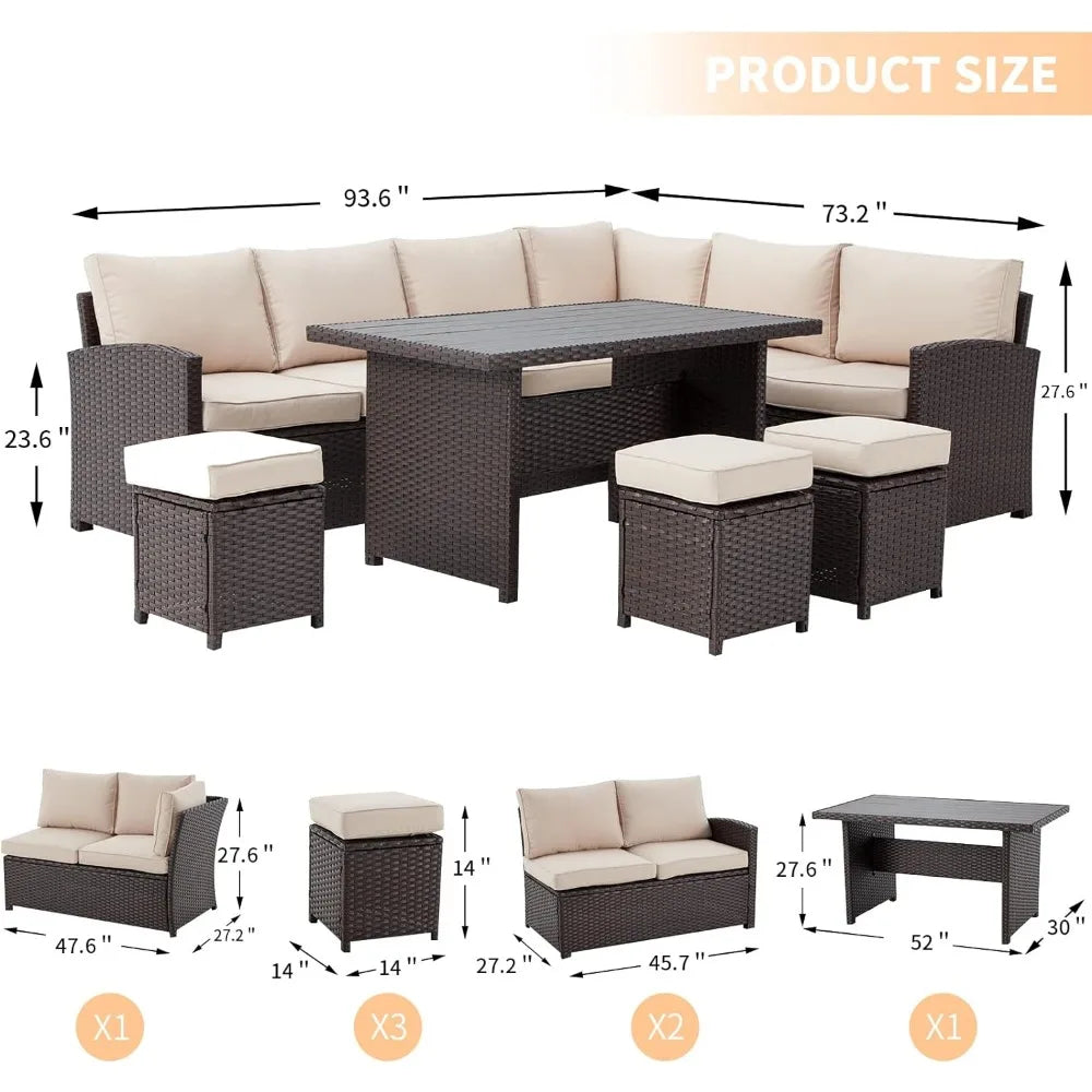 7 Pieces Patio Furniture Set