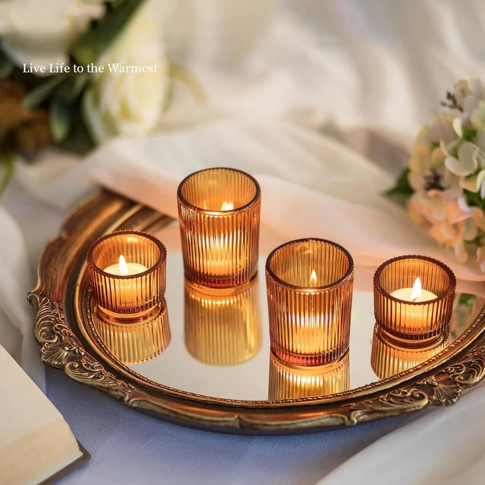 Glass Tea Light Candle Holder