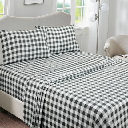 100% Cotton Printed Flannel Bed Sheet Set