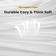 100% Egyptian cotton sheets, 1200 thread count, soft and durable.