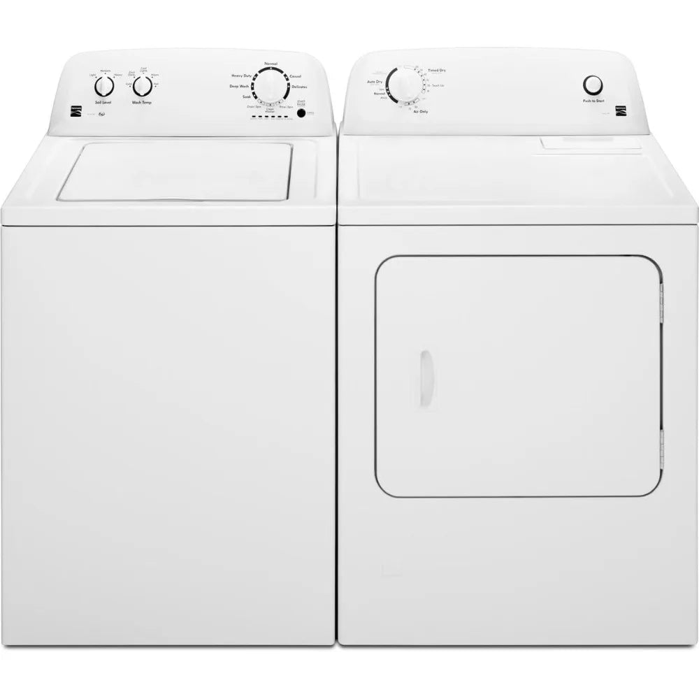 Electric Dryer with Wrinkle Guard and Auto Dry, Electric Laundry Drying Machine 6.5 cu. Ft. Capacity White