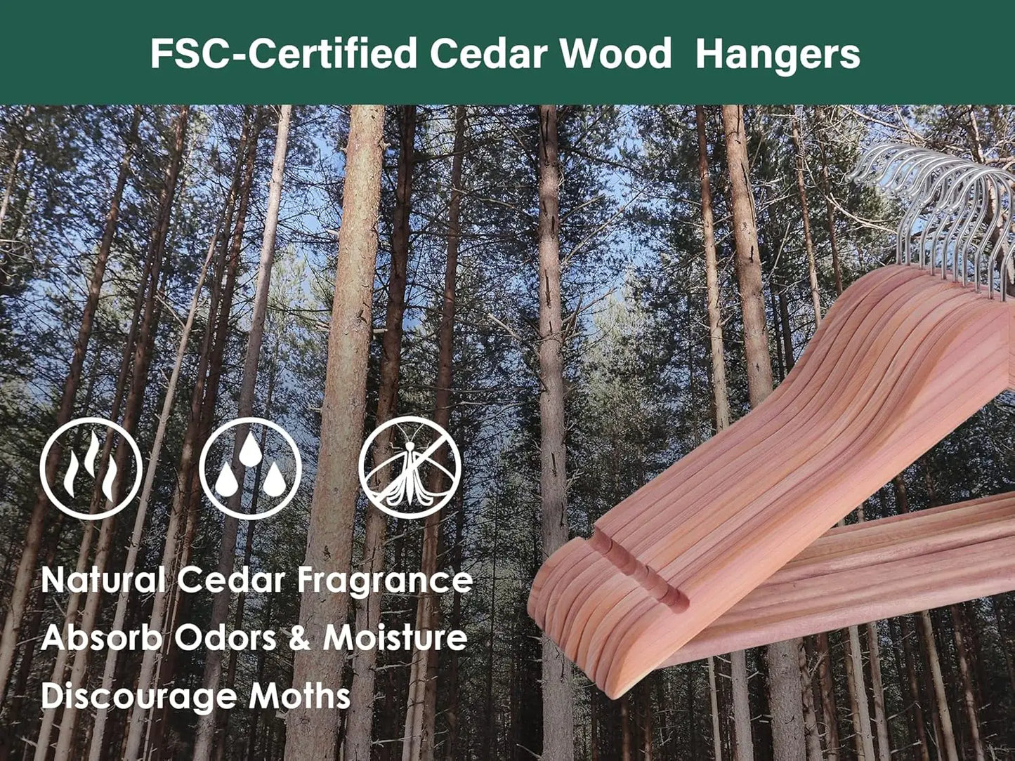 Natural Cedar Wood Clothes Hanger