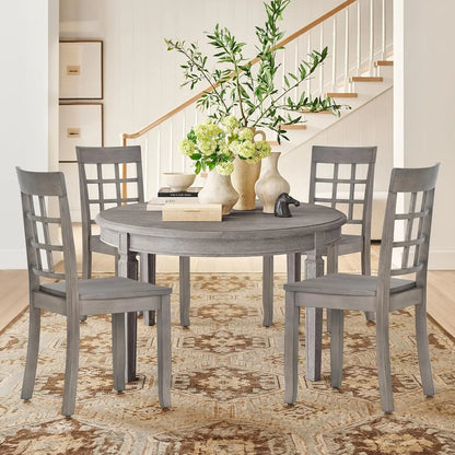 Wooden Farmhouse Dining Chairs Set Of 4