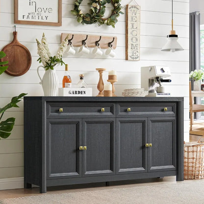 Farmhouse Buffet Storage Cabinet with Drawers