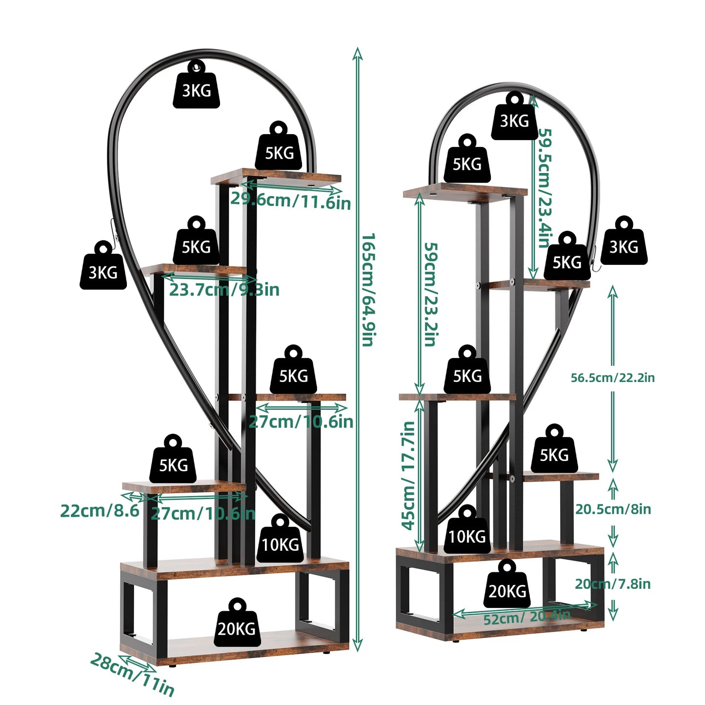 Creative Half Heart Shape Ladder