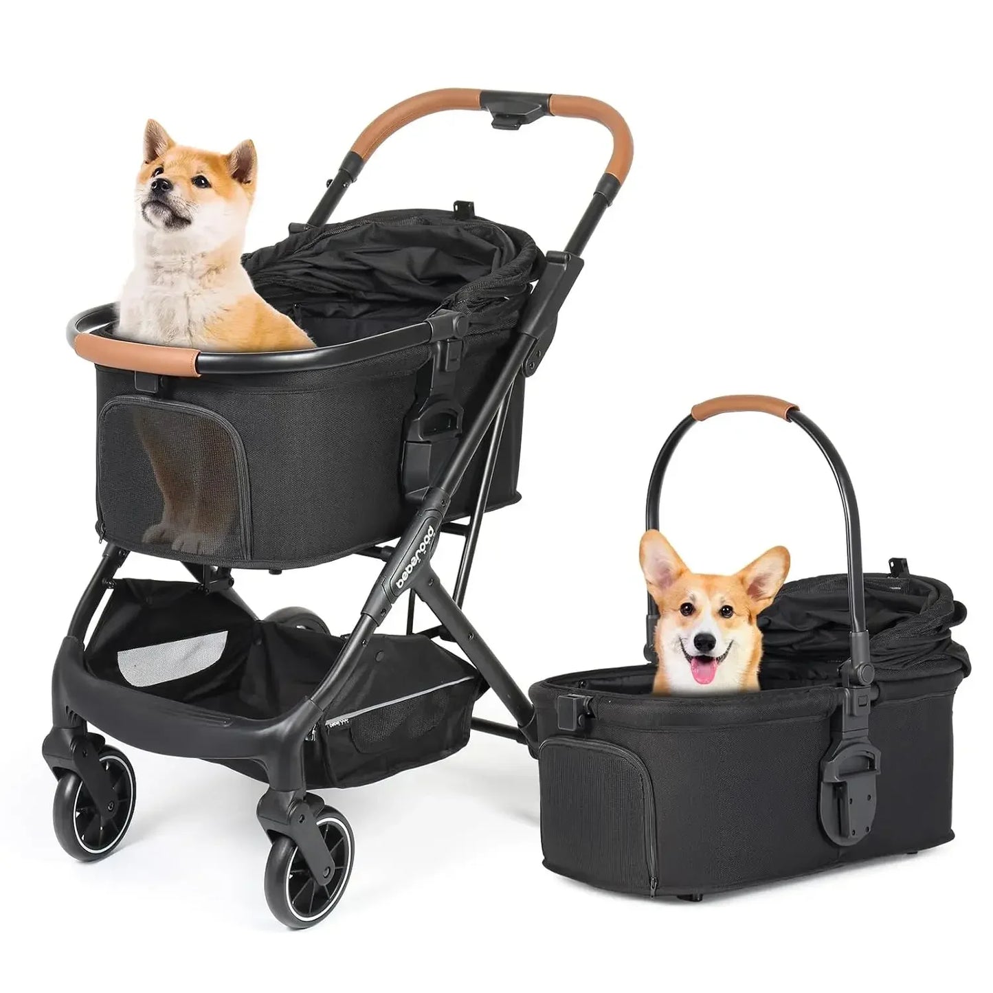 Luxury Pet Stroller for Dogs Under 66lbs