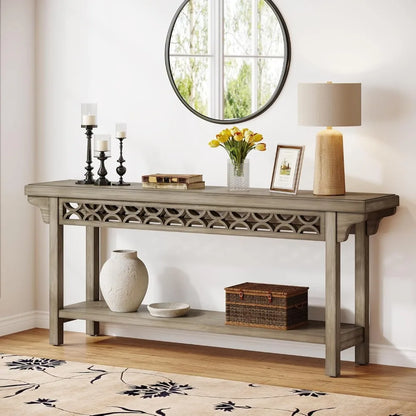 Farmhouse Entryway Table with Storage